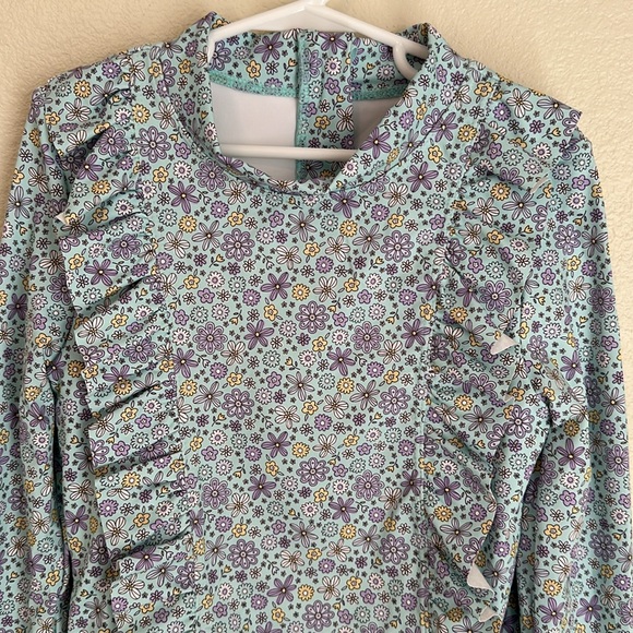 Cotton On Kids Floral Ruffle Long Sleeve Swimsuit - Picture 3 of 9